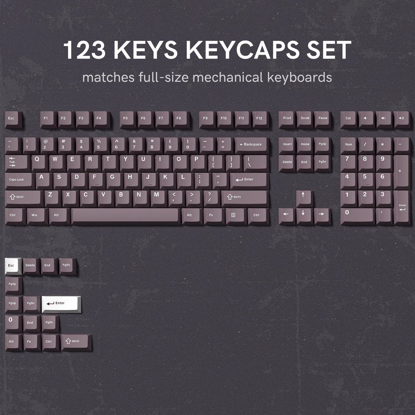 138 Keys Retro Brown Gray PBT Keycap Double Shot Cherry Profile Key Caps for Cherry MX Switches Mechanical Gamer Keyboard